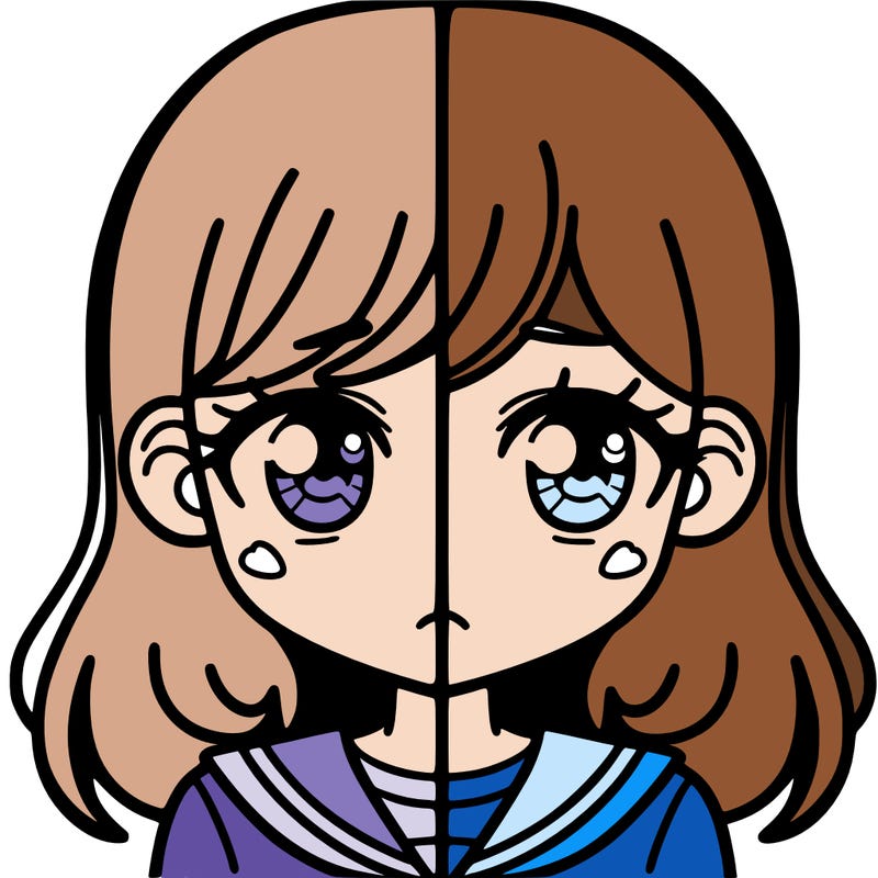a split of a girl