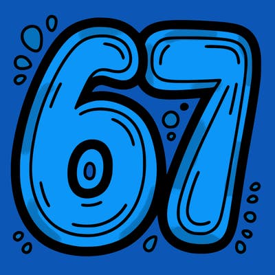 the number 67