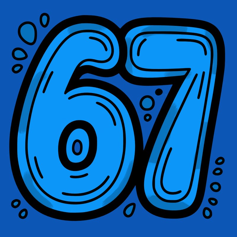 the number 67