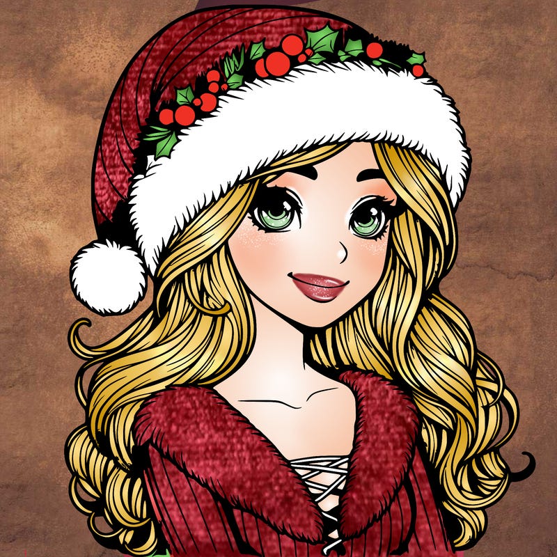 realistic christmas  girl