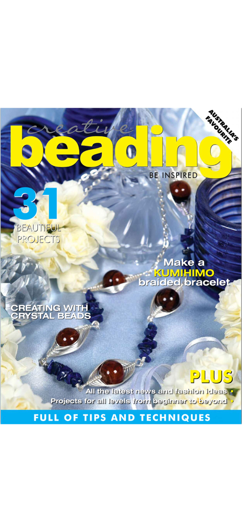 Creative Beading Magazine - Creative Beading Magazine cover featuring a handcrafted bead necklace and jewelry making projects