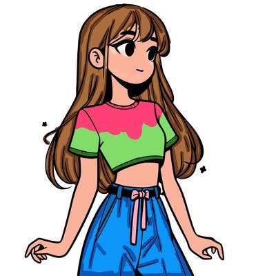 girl in a cute crop top