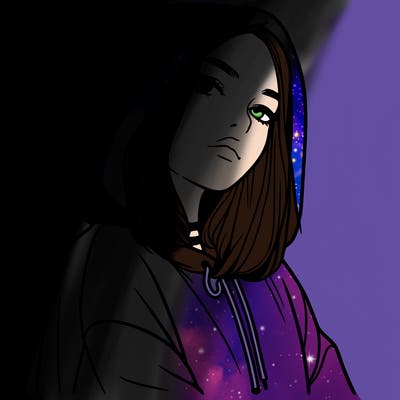 a realistic girl in a hoodie