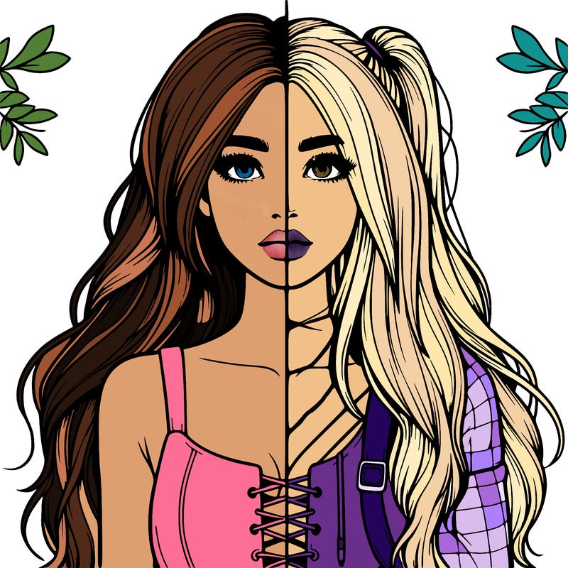 realistic girl split