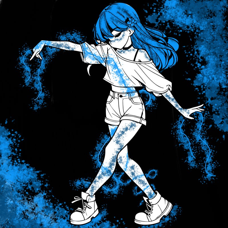 realistic girl danceing