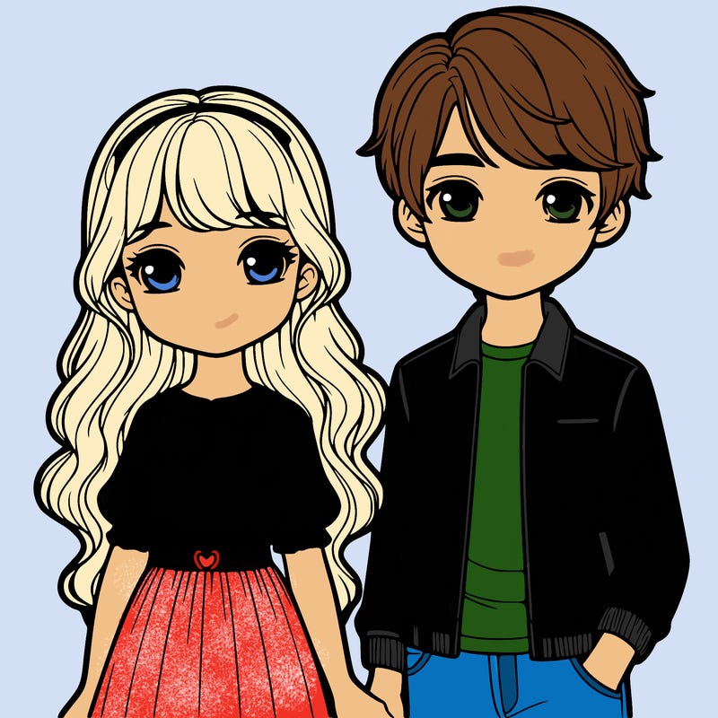 girl and guy realistic