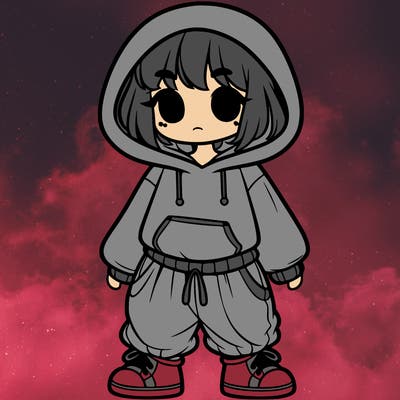 girl with baggy clothes