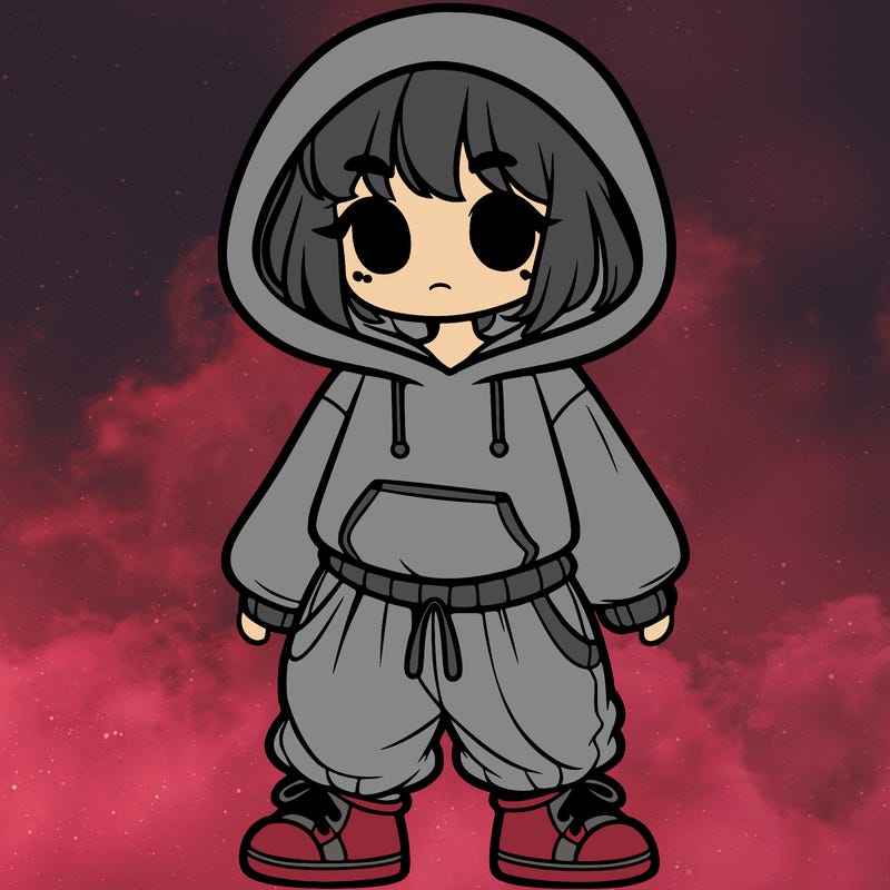 girl with baggy clothes