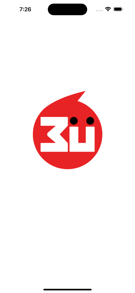 Meet u 360 - Logo do aplicativo de fidelidade Meet u 360 em uma tela inicial branca