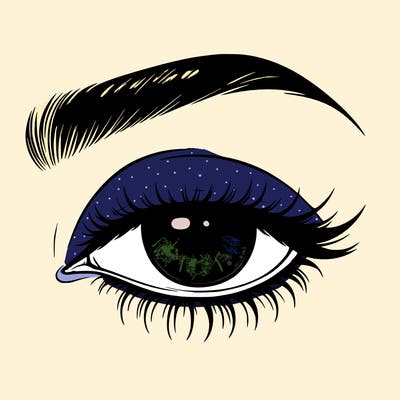 eye closed realistic