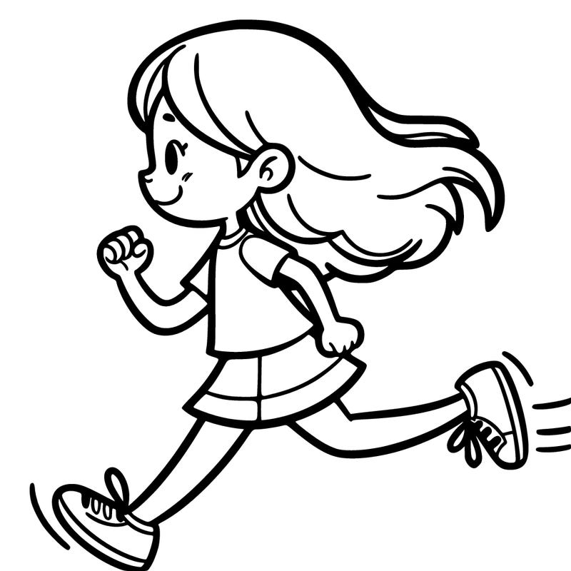 girl running