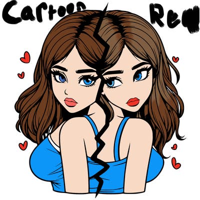 realistic girl split