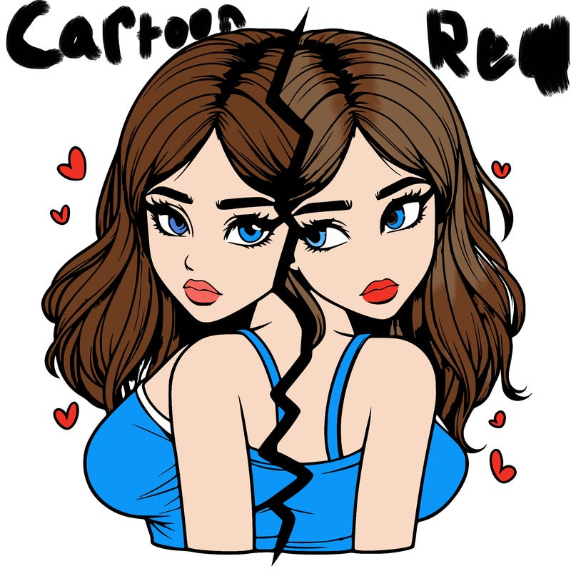 realistic girl split