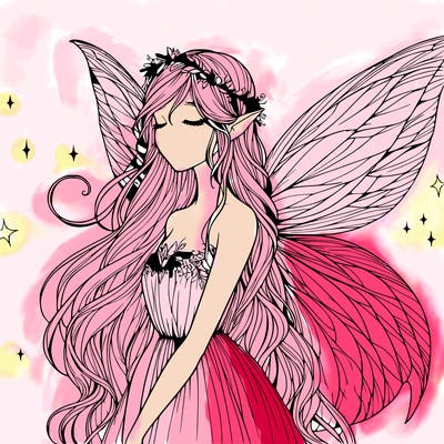 ethereal realistic fairy girl