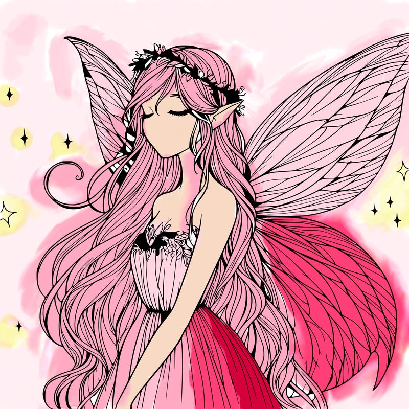 ethereal realistic fairy girl
