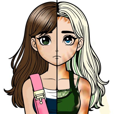 realistic girl split