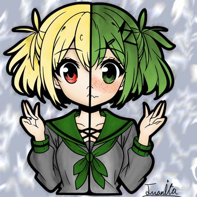 anime girl split