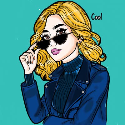 cool realistic woman