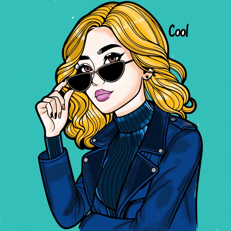 cool realistic woman