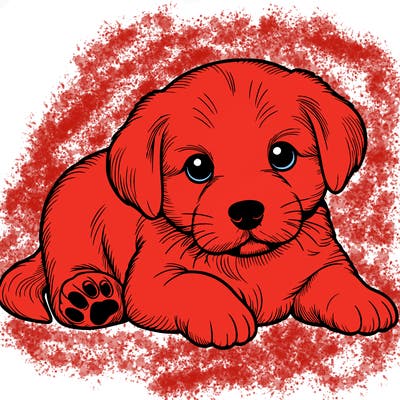 a cute realistic puppy