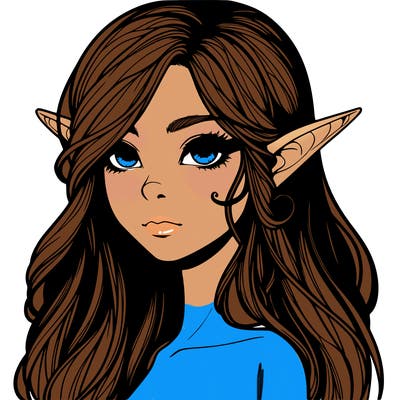 elf girl realistic dark fantasy