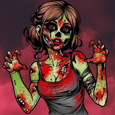 realistic zombie girl