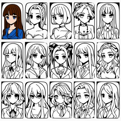 girls that look diffrent anime