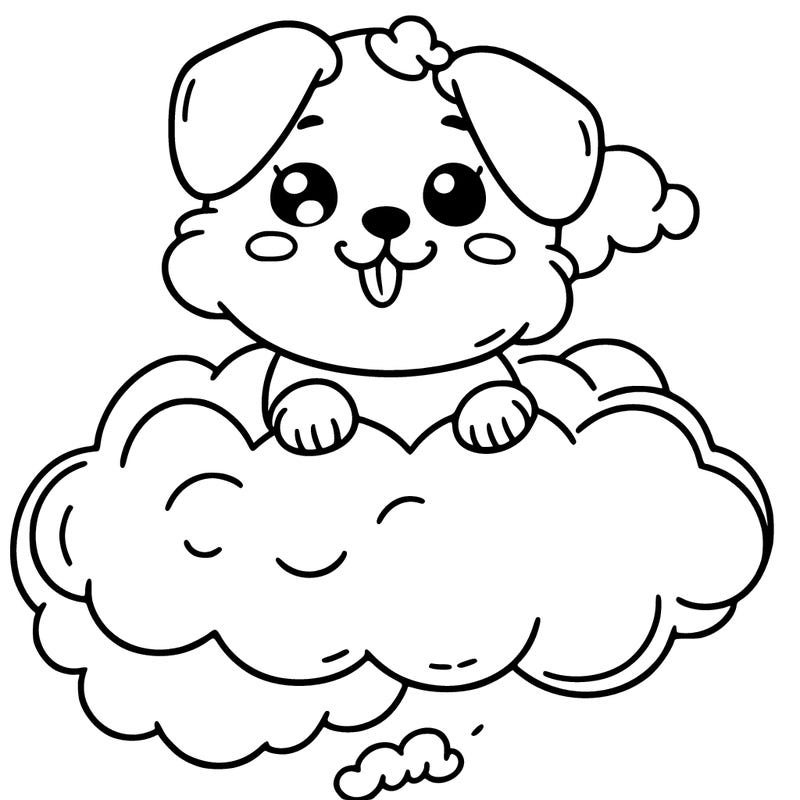 dog in a cloud
