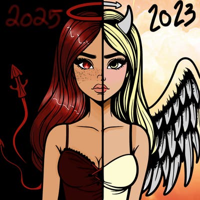 devil vs angel realistic girl