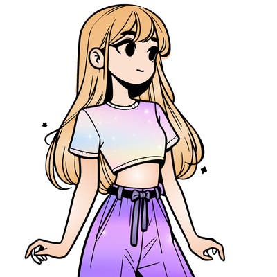 girl in a cute crop top