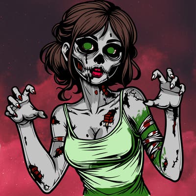 realistic zombie girl