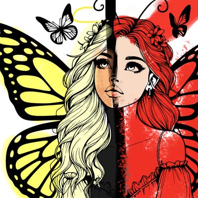 butterfly fairy realistic girl