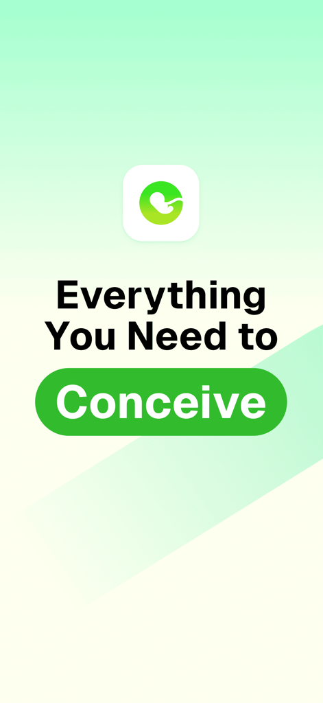 Conceivio - Conceivio app splash screen with the tagline Everything You Need to Conceive
