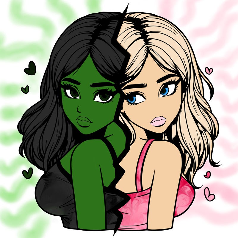 realistic girl split