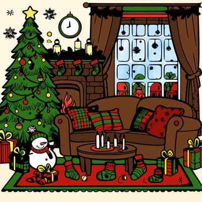 christmas living room