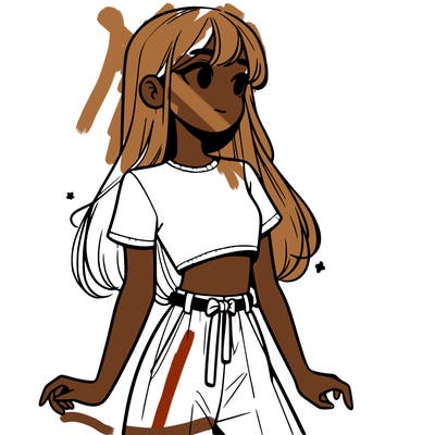 girl in a cute crop top