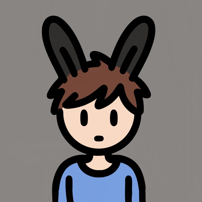 person with bunny ears