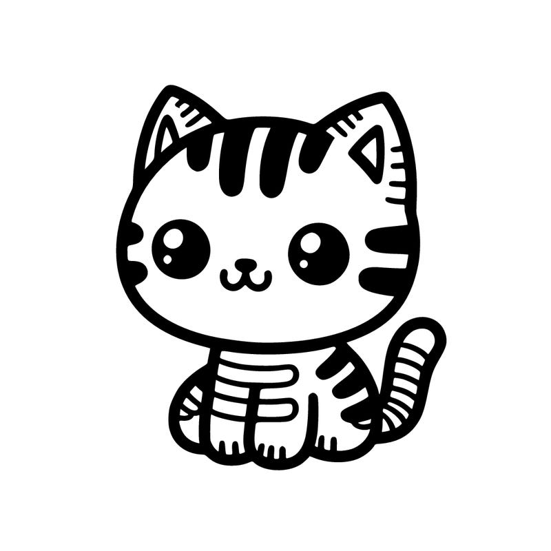 basic cat with stripes