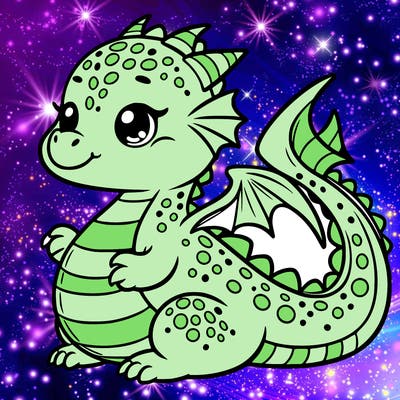 an absolutely cute and pretty dragon