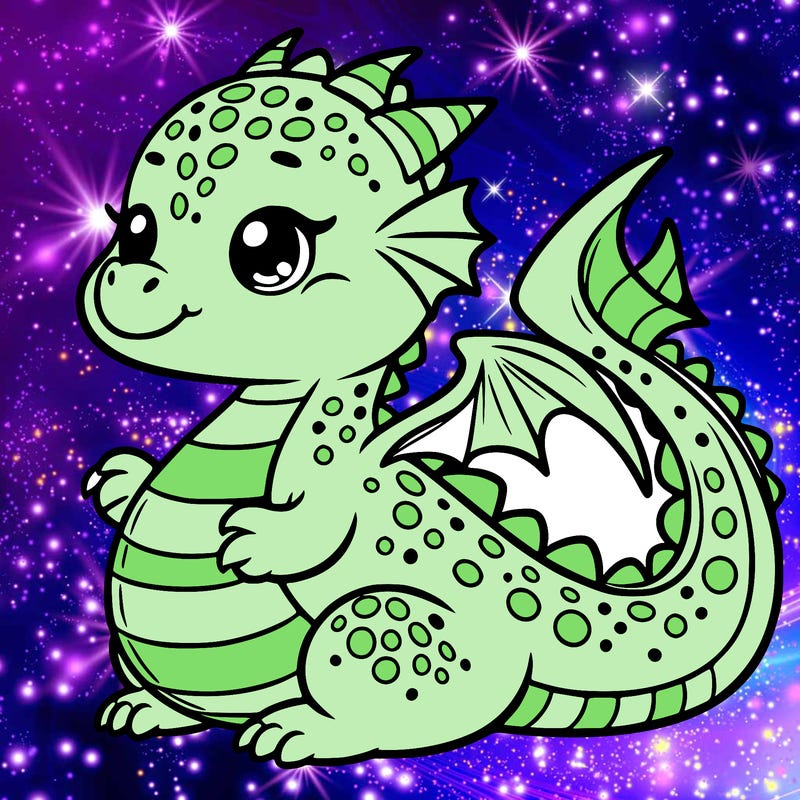 an absolutely cute and pretty dragon