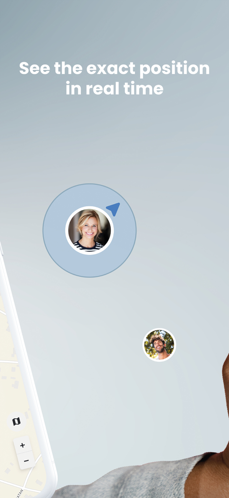 MiniFinder Live - GPS Tracking - MiniFinder Live app screen showing the exact GPS position of individuals in real time on a map interface