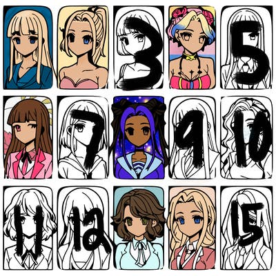 girls that look diffrent anime