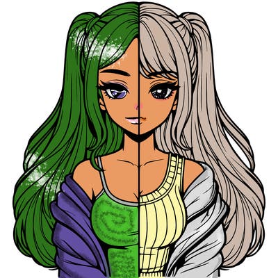 realistic girl split