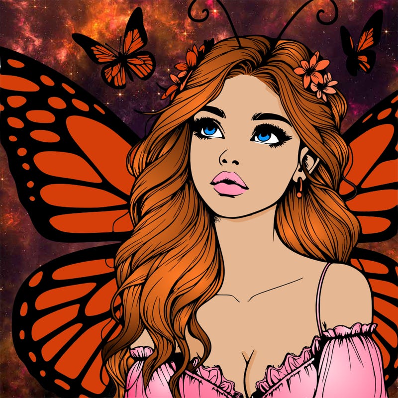 butterfly fairy realistic girl