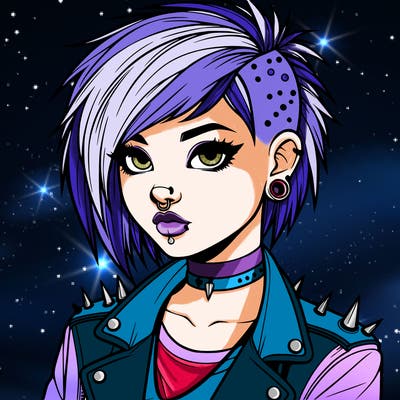 realistic punk girl