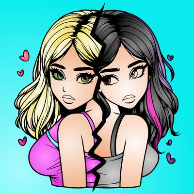 realistic girl split