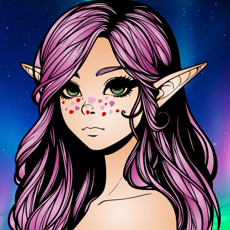 elf girl realistic dark fantasy