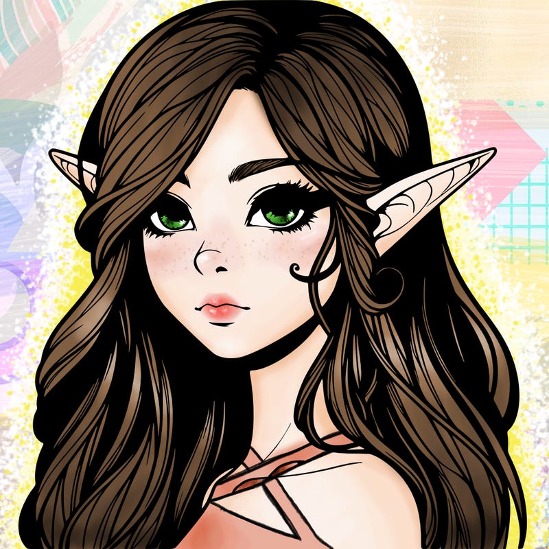 elf girl realistic dark fantasy