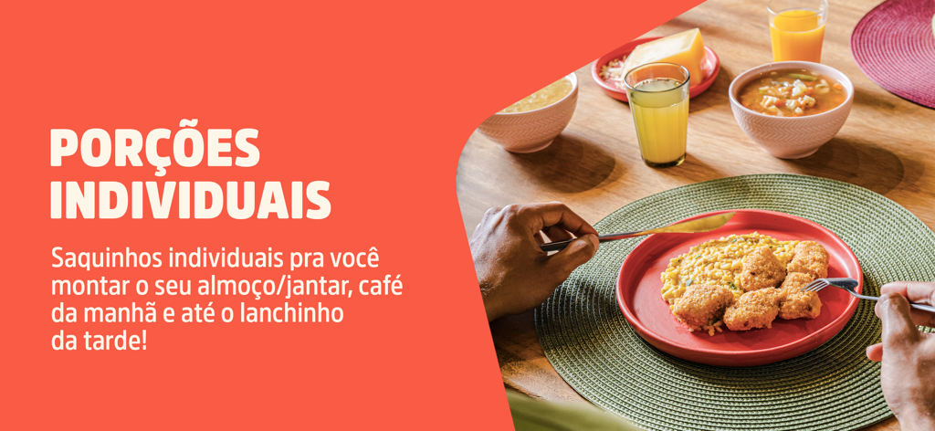 A person eating an individual portion of a healthy meal including chicken and grains from the Liv Up app