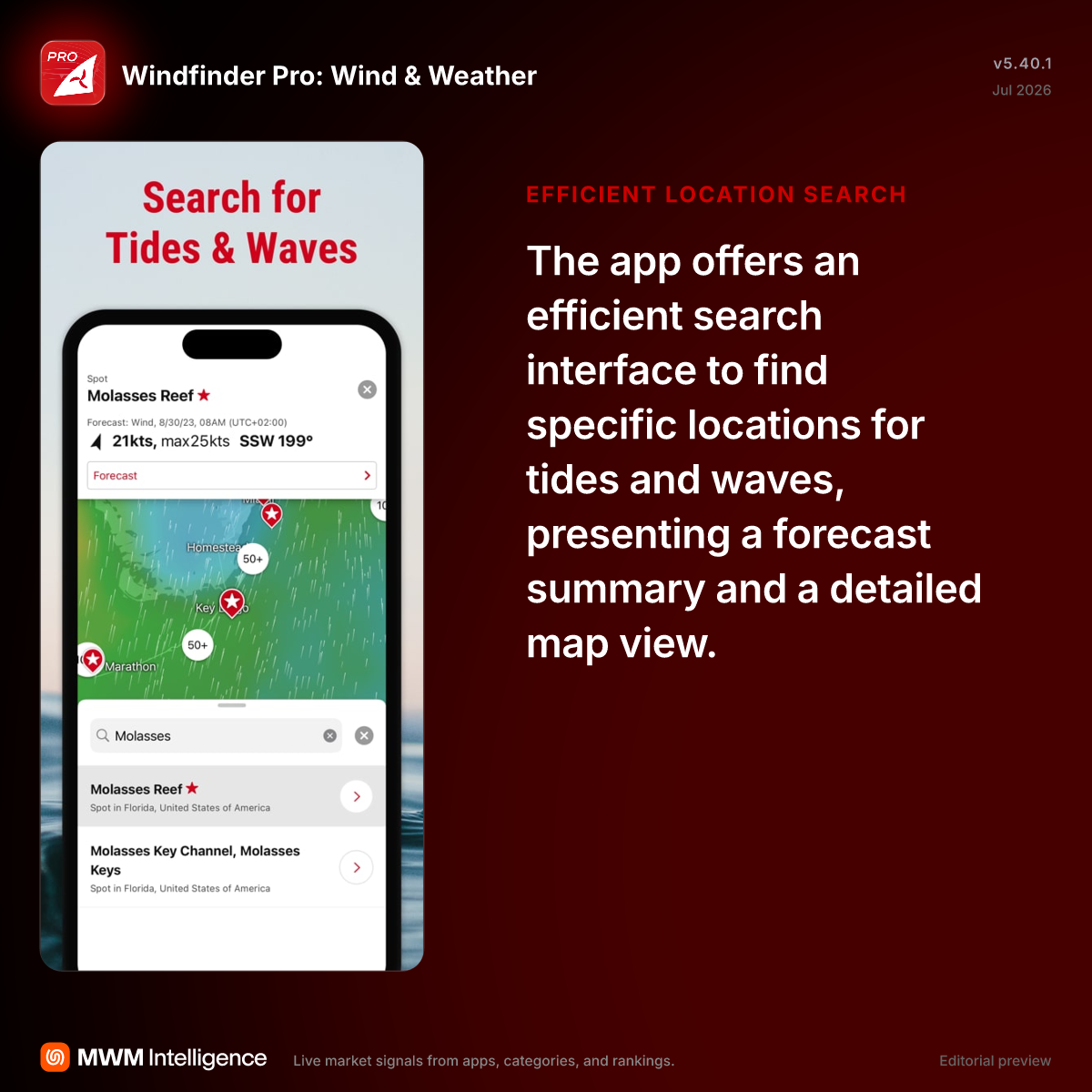 Windfinder Pro: Wind & Weather - Weather App | MWM